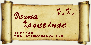 Vesna Košutinac vizit kartica